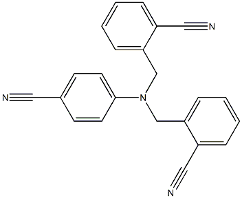 4-[双(2-氰苄基)氨基]苯腈,1256483-38-1,结构式