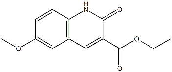 ethyl 1,2-dihydro-6-methoxy-2-oxoquinoline-3-carboxylate 结构式