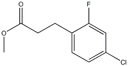 3-(4-Chloro-2-fluoro-phenyl)-propionic acid methyl ester,1260759-75-8,结构式