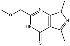 6-(Methoxymethyl)-1,3-dimethyl-1H-pyrazolo[3,4-d]pyrimidin-4(5H)-one Struktur