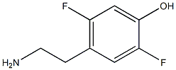 4-(2-Amino-ethyl)-2,5-difluoro-phenol 化学構造式