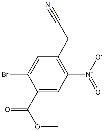 methyl 2-bromo-4-(cyanomethyl)-5-nitrobenzoate Struktur