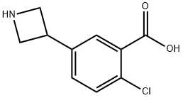 Benzoic acid, 5-(3-azetidinyl)-2-chloro- HCl salt 结构式