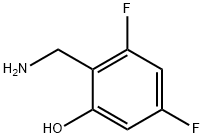 2-(氨基甲基)-3,5-二氟苯酚, 1261603-00-2, 结构式