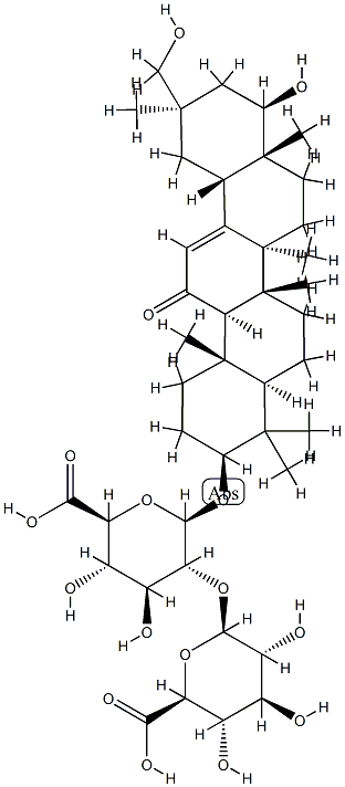 乌拉尔甘草皂苷C, 1262326-46-4, 结构式