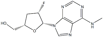 N(6)-methyl-2',3'-dideoxy-2'-fluoro-beta-arabinofuranosyladenine Structure