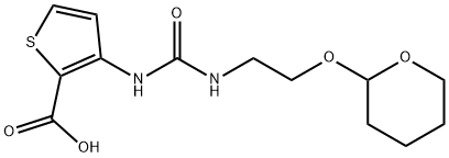 3-[3-[2-(2-四氢吡喃基氧基)乙基]脲基]噻吩-2-甲酸, 1265892-01-0, 结构式
