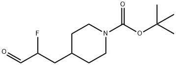 tert-butyl 4-(2-fluoro-3-oxopropyl)piperidine-1-carboxylate 结构式