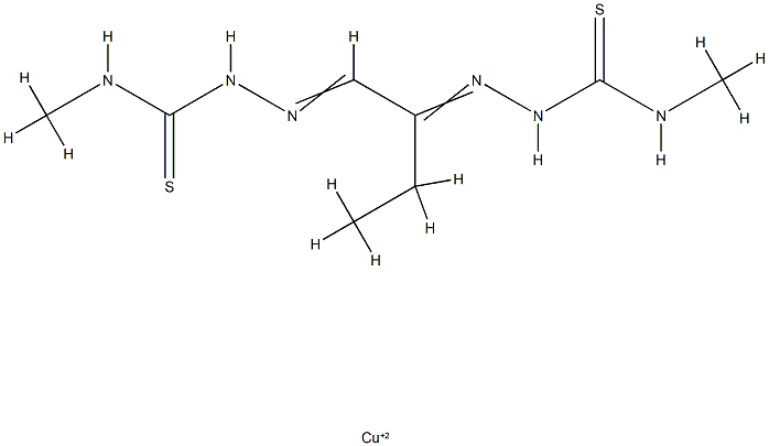 copper (II) ethylglyoxal bis(N(4)-methylthiosemicarbazone),127207-06-1,结构式