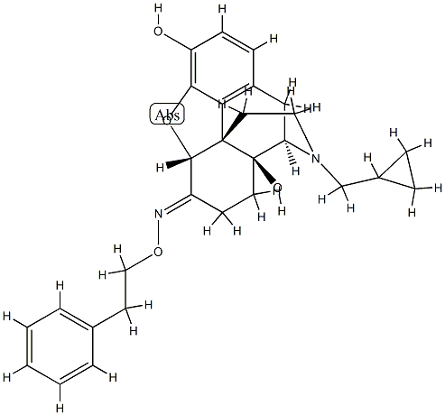 6-(2-phenylethyl)oximino naltrexone 结构式