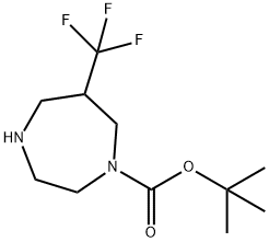 叔-丁基 6-(三氟甲基)-1,4-重氮基庚环-1-甲酸基酯, 1273564-15-0, 结构式