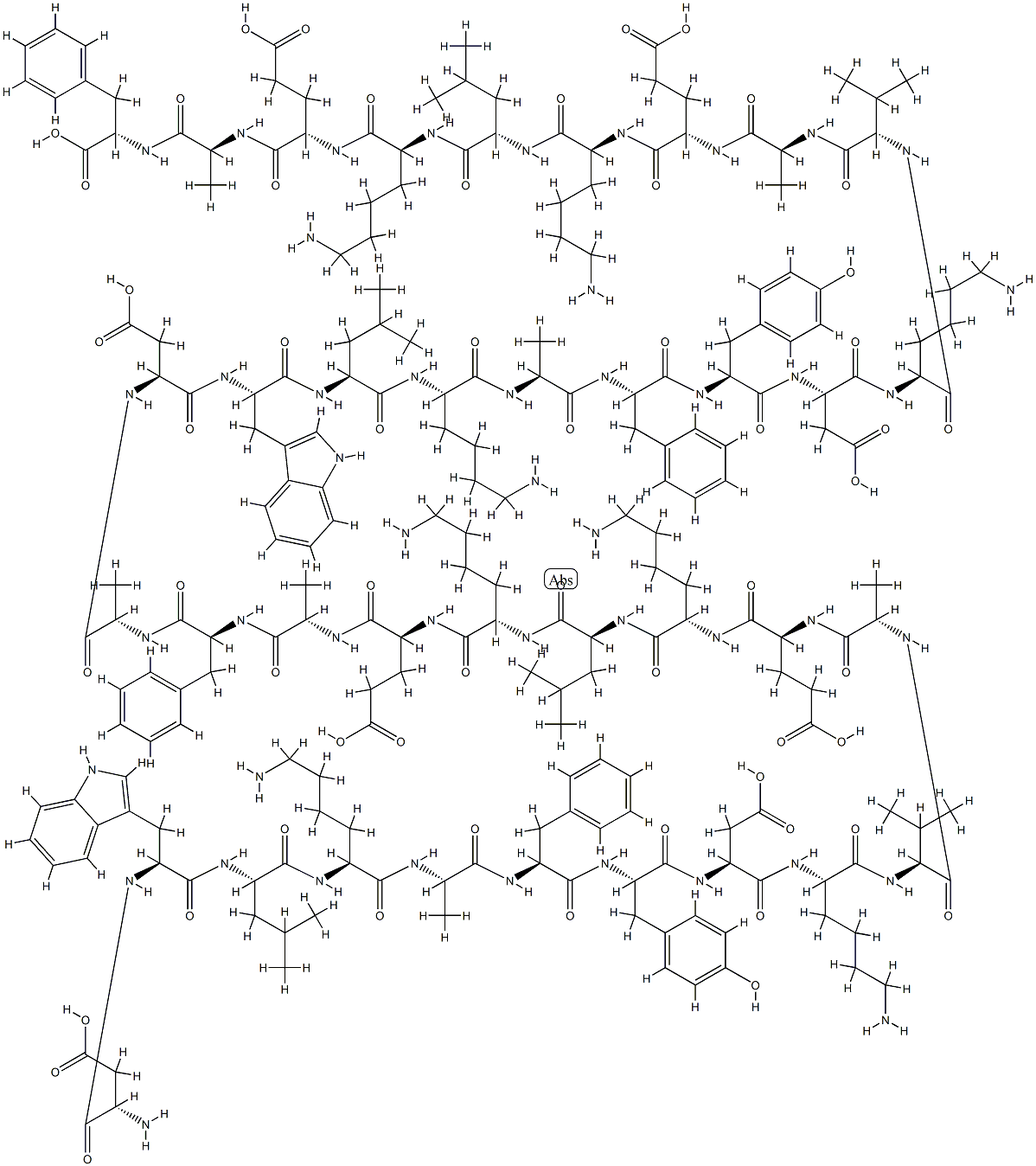 DWLKAFYDKVAEKLKEAF)2A Structure