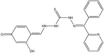 1-(phenyl-2-pyridyl)carbylidene-5-resorcylidenethiocarbohydrazone|