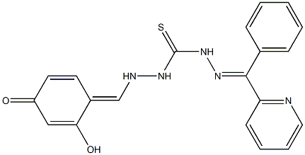 1-(phenyl-2-pyridyl)carbylidene-5-resorcylidenethiocarbohydrazone 化学構造式