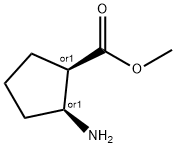 CIS-2-アミノシクロペンタンカルボン酸メチル 化学構造式