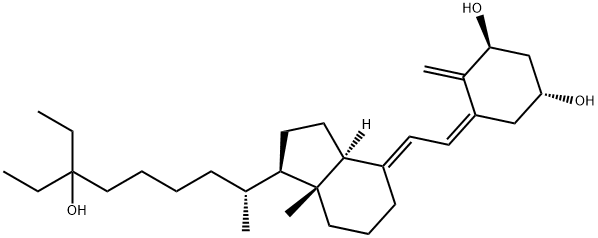 (20S)-1α,26-ジヒドロキシ-25-デメチル-26,26-ジエチルコレカルシフェロール 化学構造式
