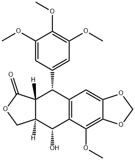 5-methoxypodophyllotoxin 结构式
