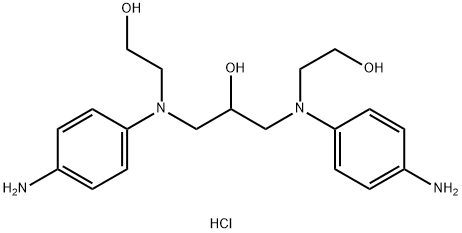 HYDROXYPROPYL BIS(N-HYDROXYETHYL-p-PHENYLENEDIAMINE) HCL 化学構造式
