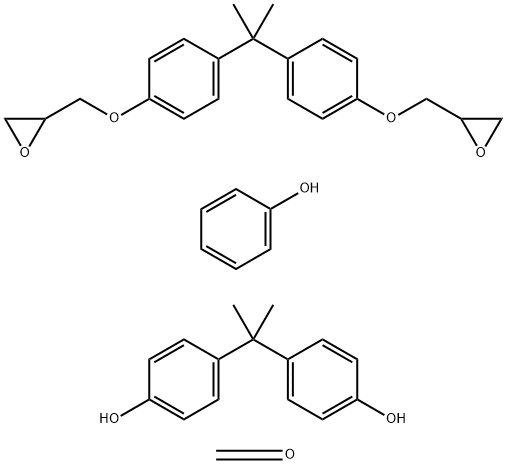 Formaldehyde, polymer with 4,4'-(1-methylethylidene)bis[phenol], 2,2'-[(1-methylethylidene) bis(4,1-phenyleneoxymethylene)bis[oxirane] and phenol Struktur