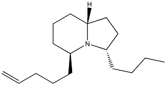 3-butyl-5-(4-penten-1-yl)indolizidine 结构式