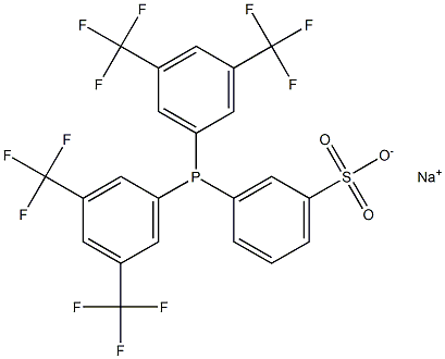 3-(双(3,5-双(三氟甲基)苯基)磷烷基)苯磺酸钠盐, 1289463-91-7, 结构式