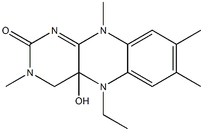 N(5)-ethyl-4a-hydroxy-3-methyl-4a,5-dihydrolumiflavin 化学構造式
