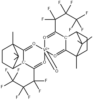 heptafluoropropylhydroxymethylene-camphorato oxovanadium Structure