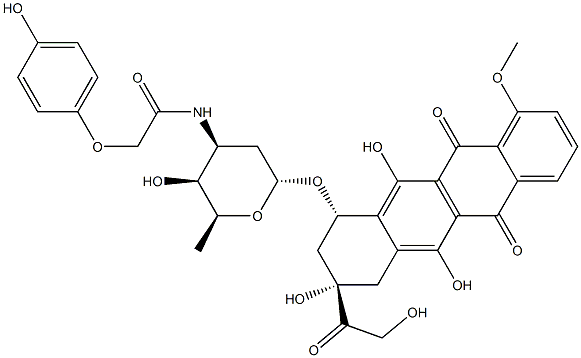 doxorubicin-N-4-hydroxyphenoxyacetamide 化学構造式