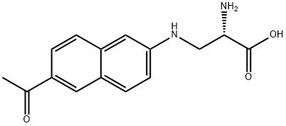 3-(6-アセチルナフタレン-2-イルアミノ)-L-アラニン 化学構造式