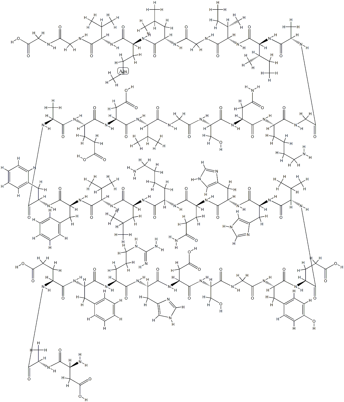 BETA- AMYLOID (1-38),131438-74-9,结构式
