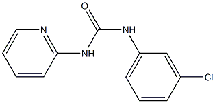 N-(3-chlorophenyl)-N'-(2-pyridinyl)urea Struktur