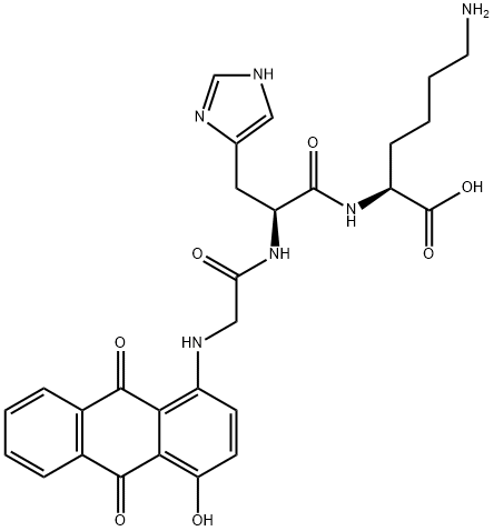 4-(glycyl-histidyl-lysine)-1-hydroxyanthraquinone Structure