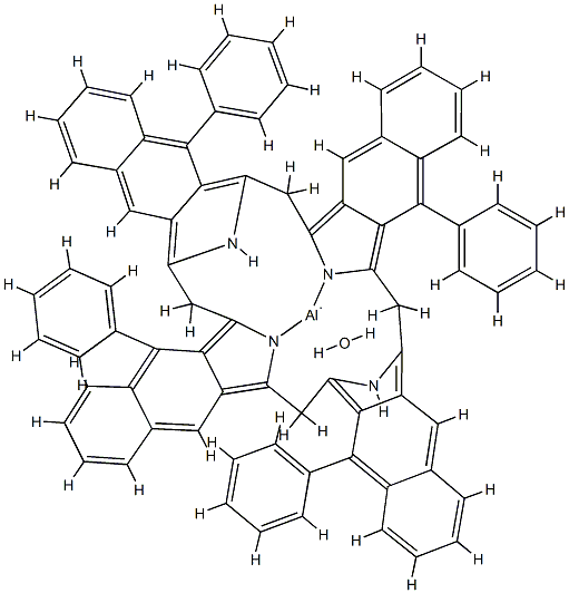 aluminium tetraphenylnaphthalocyanine hydroxide Structure