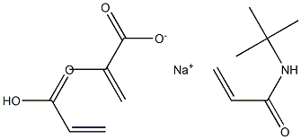 2-Propenoic acid, 2-methyl-, polymer with N-(1,1-dimethylethyl)-2-propenamide and 2-propenoic acid, sodium salt Structure