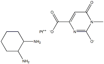 3-methylorotato-(1,2-diaminocyclohexane)platinum (II) 结构式