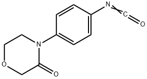 4-(4-イソシアナトフェニル)-3-モルホリノン 化学構造式
