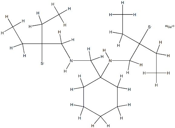 bis(aminoethanethiol)tetraethyl-cyclohexyl-gallium(68) complex|