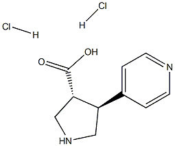 (±)-trans-4-(4-pyridinyl)-pyrrolidine-3-carboxylic acid2HCl Structure