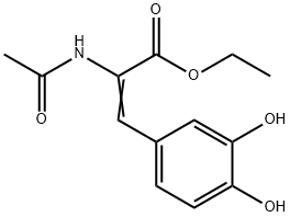 N-acetyl-alpha, beta-dehydro-3,4-dihydroxyphenylalanine ethyl ester 结构式