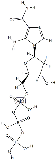 5-amino-1-(2'-deoxy-beta-ribofuranosyl)imidazole-4-carboxamide-5'-triphosphate Structure