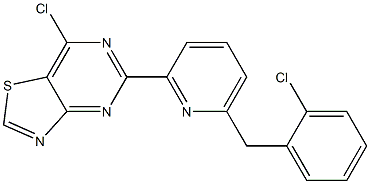 7-Chloro-5-(6-(2-chlorobenzyl)pyridin-2-yl)thiazolo[4,5-d]pyrimidine Structure