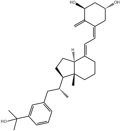 22-(3-(dimethylhydroxymethyl)phenyl)-23,24,25,26,27-pentanor-1-hydroxyvitamin D3 Struktur