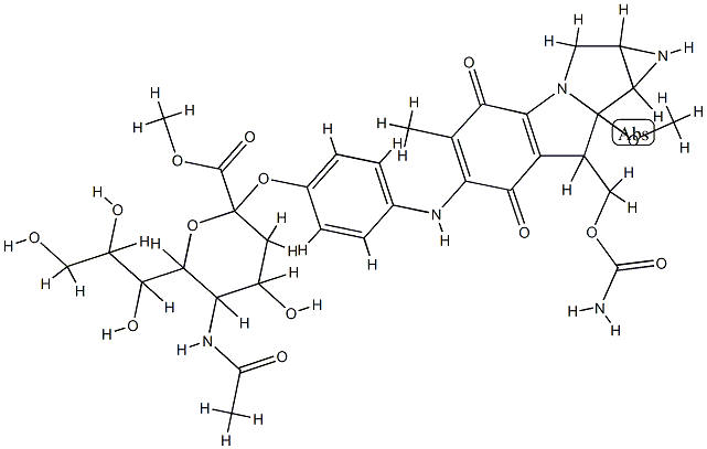 7-N-(4-O-sialosylphenyl)-9-methoxymitosane methyl ester,134136-44-0,结构式