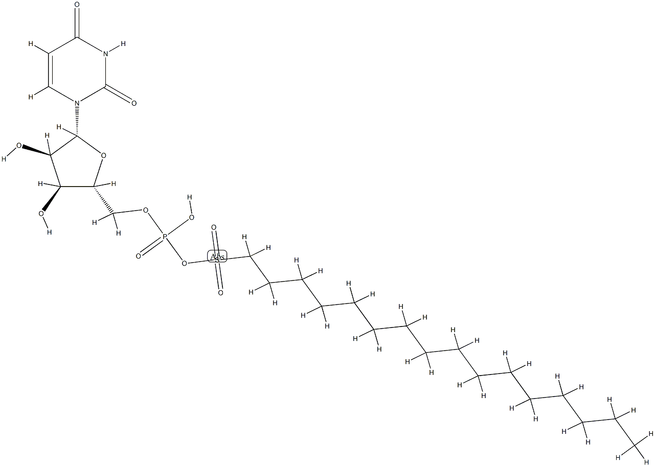 uridine 5'-phosphoric (1-hexadecanesulfonic)anhydride 结构式
