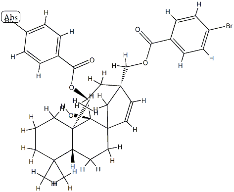 7,17-bis(4-bromobenzoyloxy)-9-hydroxybeyerene,134513-14-7,结构式
