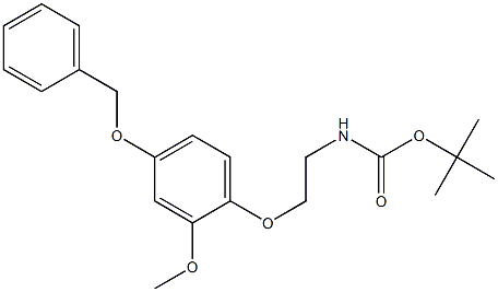 N-tert-Butyloxycarbonyl-2-(4-benzyloxy-2-Methoxyphenoxy)-ethylaMine, 1346600-60-9, 结构式