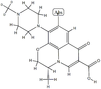 Levofloxacin (R)-Ofloxacin-d3, 1346617-10-4, 结构式