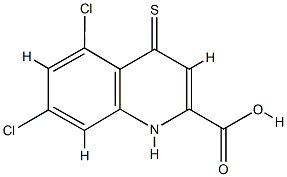 5,7-二氯硫代犬尿喹啉酸,135025-62-6,结构式