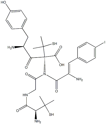 enkephalin, Pen(2,5)-4'-iodo-Phe(4)- 化学構造式