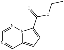 ethyl pyrrolo[2,1-f][1,2,4]triazine-7-carboxylate Struktur